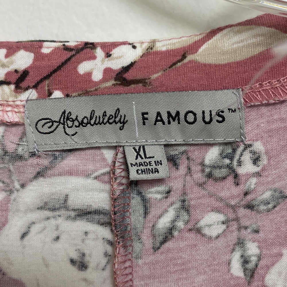 Absolutely Famous Womens Rose Floral size XL - Picture 3 of 7